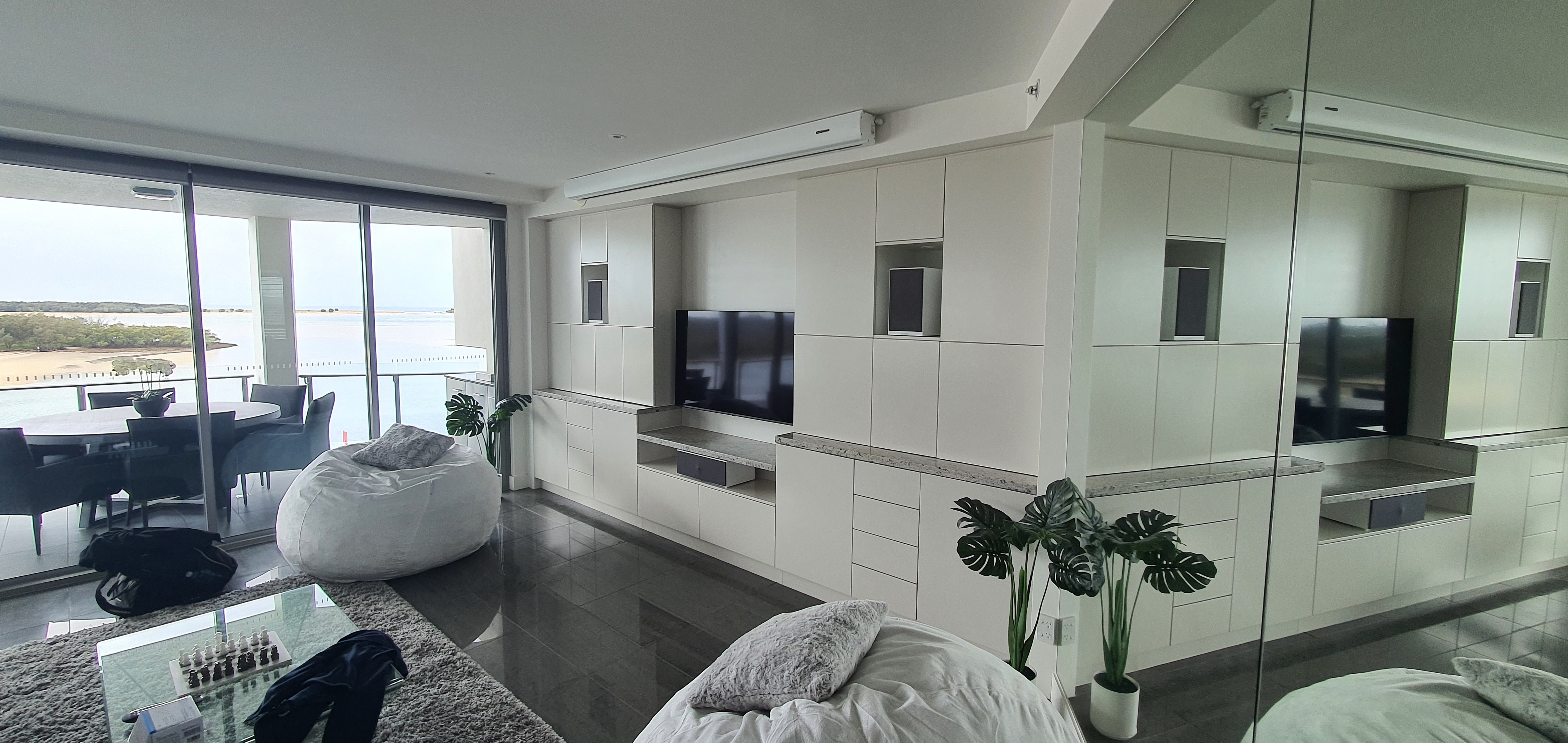 Small Living room system in white