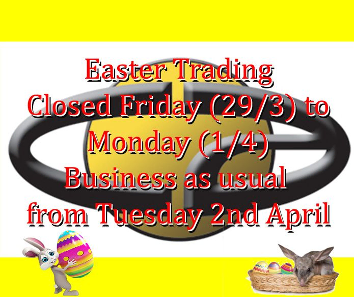 Complete Audio Trading hours for Easter 2024 Closed from Friday 29th of March to Monday 1st of April. regular Trading hours resume on Tuesday 2nd of April.